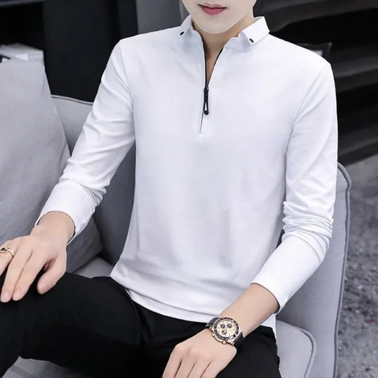 High Quality Mens Polo Shirts Big Size Pullover Korean Autumn Male Sweatshirts Oversize Luxury 90s Vintage Streetwear Bulk Funny
