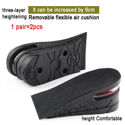 Height Increase Insoles Men Women Elevator Shoes Cushion Unisex Sneakers Heel Lifting Insert Heighten Half Insoles  Accessories