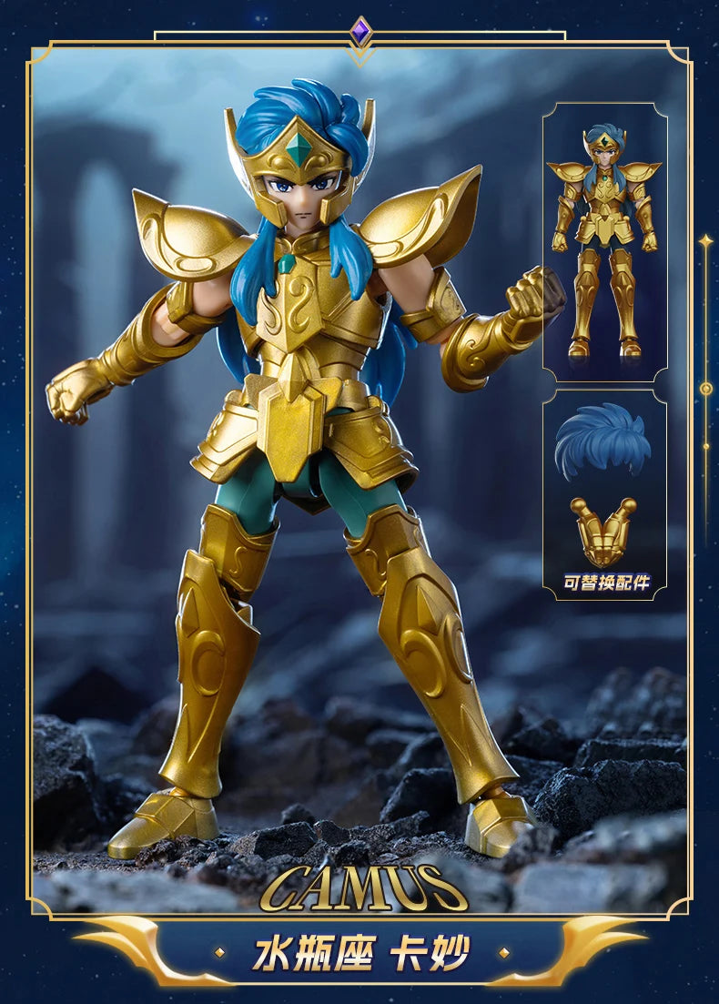 Original Blokees Gold Saint Action Figure Champion Saori Kido Seiya Mu Aiolia Assembly Figure Children Toys Birthday Gift