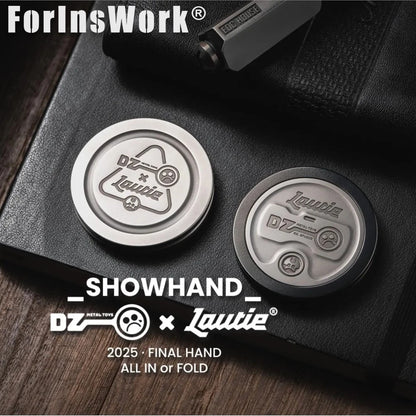 LAUTIE & DZ Co-Branded “Showhand” Pocket Haptic Coin Fidget Toy Anxiety Toy Desk Toy