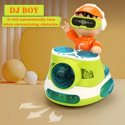 DJ Dancing Toy DJ Musical Toy for Toddlers Dancing Boy with Dynamic Music and Colorful Lights Birthday Gift for Girls Toddlers