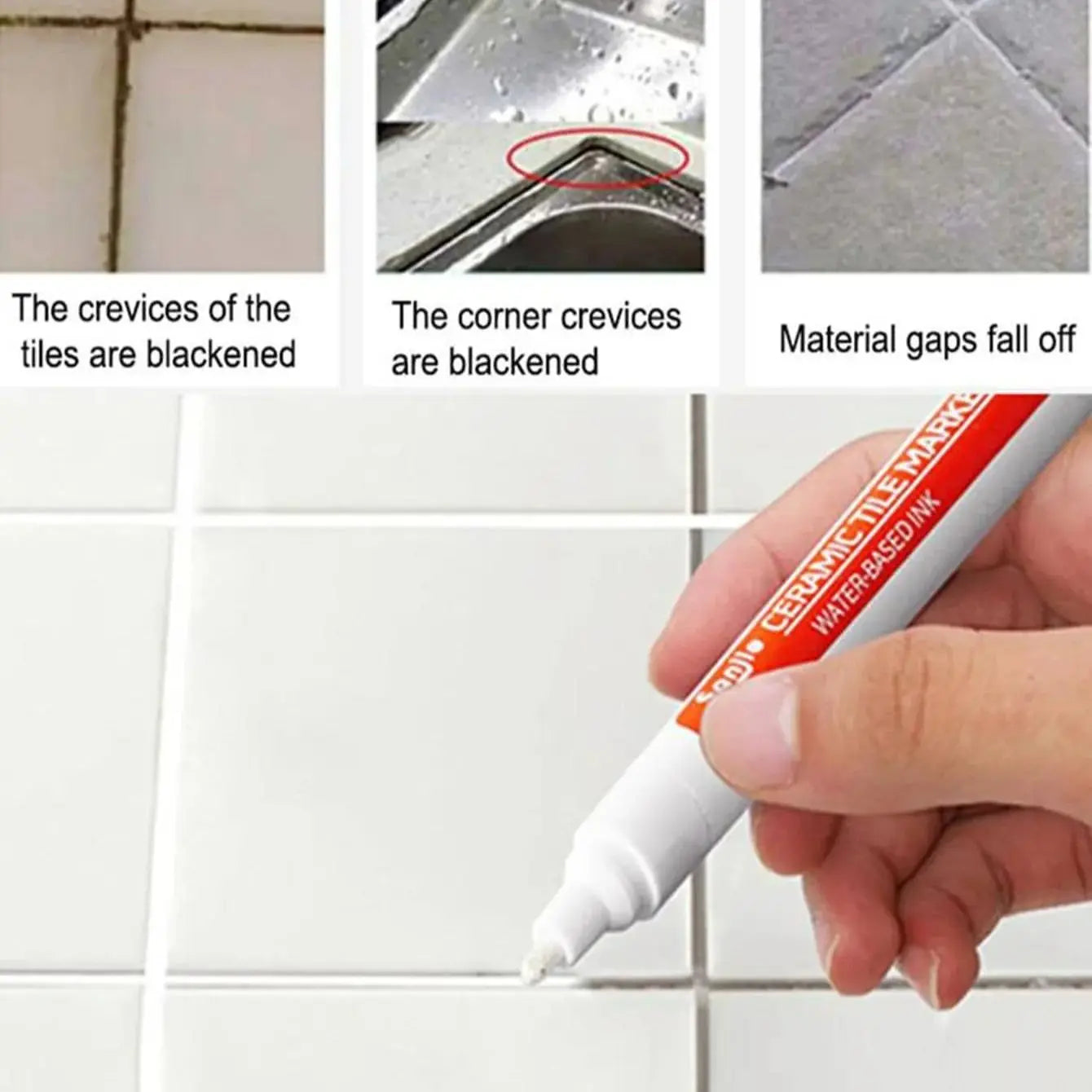1/5/10PC  Waterproof Marker Pen Wall Seam Repair Tiles Grout Markers Pens Floor Bathroom Decontamination Paint Brush Tools