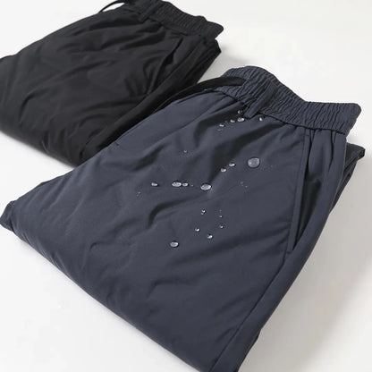 Thick Men's down Pants Winter Windproof Warm Water-Resistant Casual Duck down Straight Leg Long Trousers Youth Fashion
