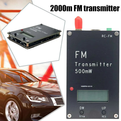 Auto 2000M FM Transmitter LED Digital Display Audio Stereo FM Transmitter USB TYPE-C CAR Radio Broadcast Campus Radio Station