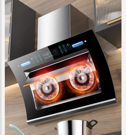 220V Ala Haotaitai Powerful Range Hood Side Suction Kitchen Double Motor Non Clean Home Use CCC