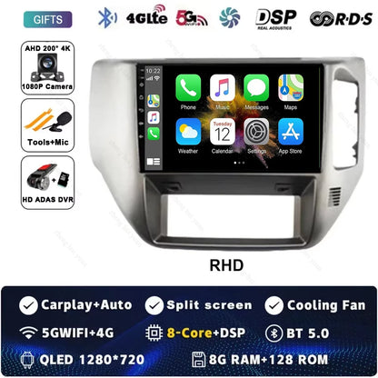 Android 15 For Nissan Patrol V 5 Y61 RHD 2004-2021 Car Radio 4G WIFI BT Video Player DSP Carplay Auto GPS Navigation No 2 Din
