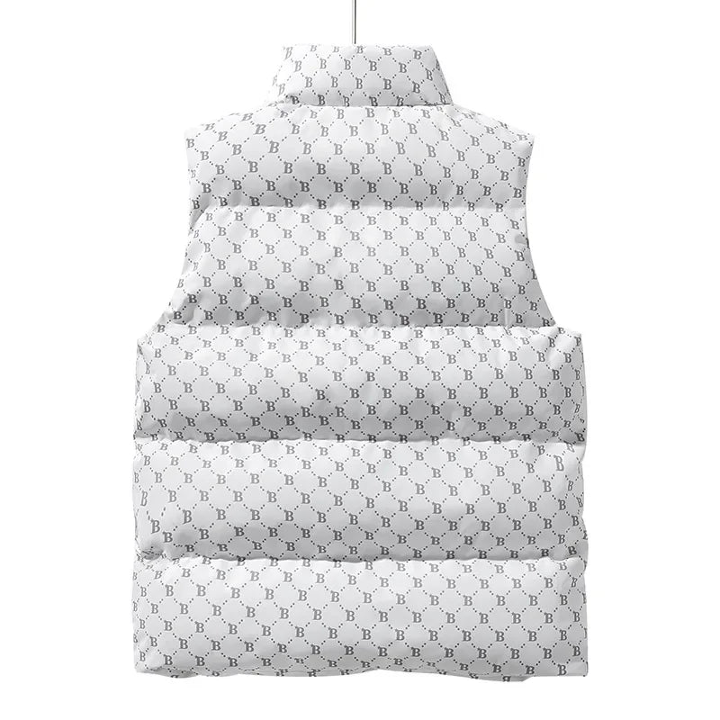 2025  Men's down Cotton Vest Autumn Winter New Style Youth Shoulder Warm Outerwear Men's Tank Top Vest Jacket