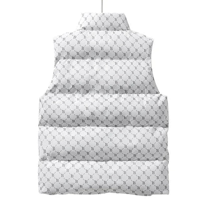 2025  Men's down Cotton Vest Autumn Winter New Style Youth Shoulder Warm Outerwear Men's Tank Top Vest Jacket