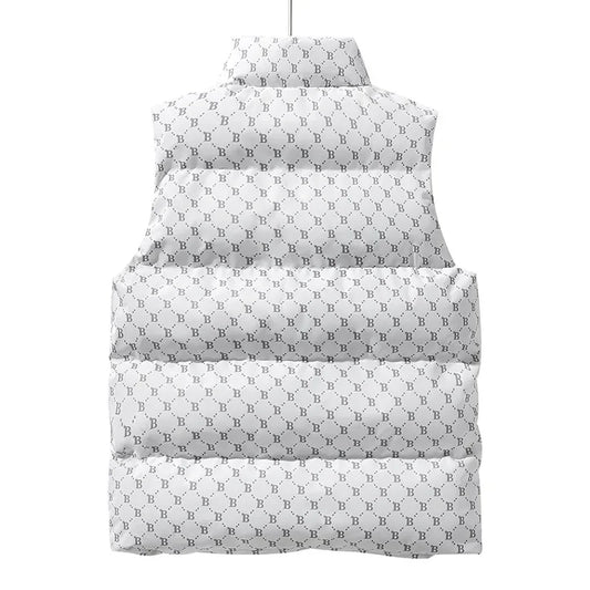 2025  Men's down Cotton Vest Autumn Winter New Style Youth Shoulder Warm Outerwear Men's Tank Top Vest Jacket