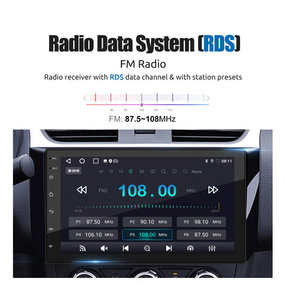 ESSGOO 7" Car Stereo Radio Double 2DIN Android 14 CarPlay Touch Screen 4+64G GPS Navigation Wifi FM/RDS Bluetooth SWC DVR&Camera