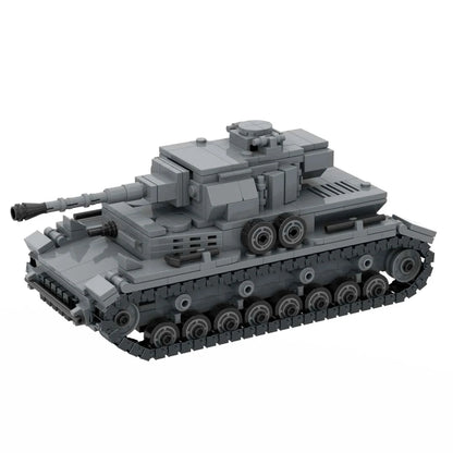WW2 German Panzer IV Tank D F G J H Collection Building Blocks Set Military Armored Vehicle Bricks WWII PZ IV Model Toy Gift