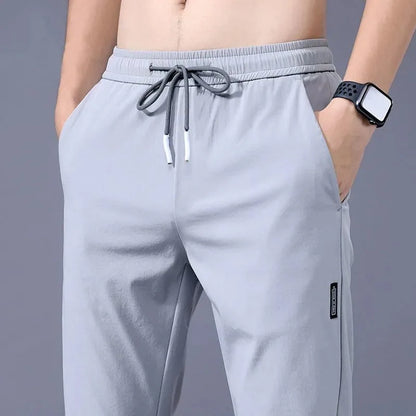 Men's Casual Fleece Lined Loose Fit Straight Leg Sports Pants Autumn Winter Outerwear Spring Cargo Trousers Polyester Fiber