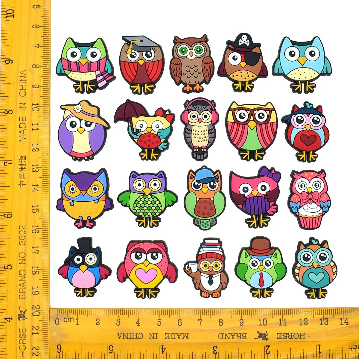 25-100Pcs Various Owl PVC Clog Buckle Charms Children Lovely Bird Garden Shoe Decorations DIY Wristband