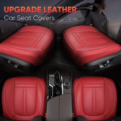 Universal PU Leather Car Seat Cover Full Wrap Anti Slip Vehicle Chair Protector Mat Waterproof Sweatproof Auto Seat Cushion