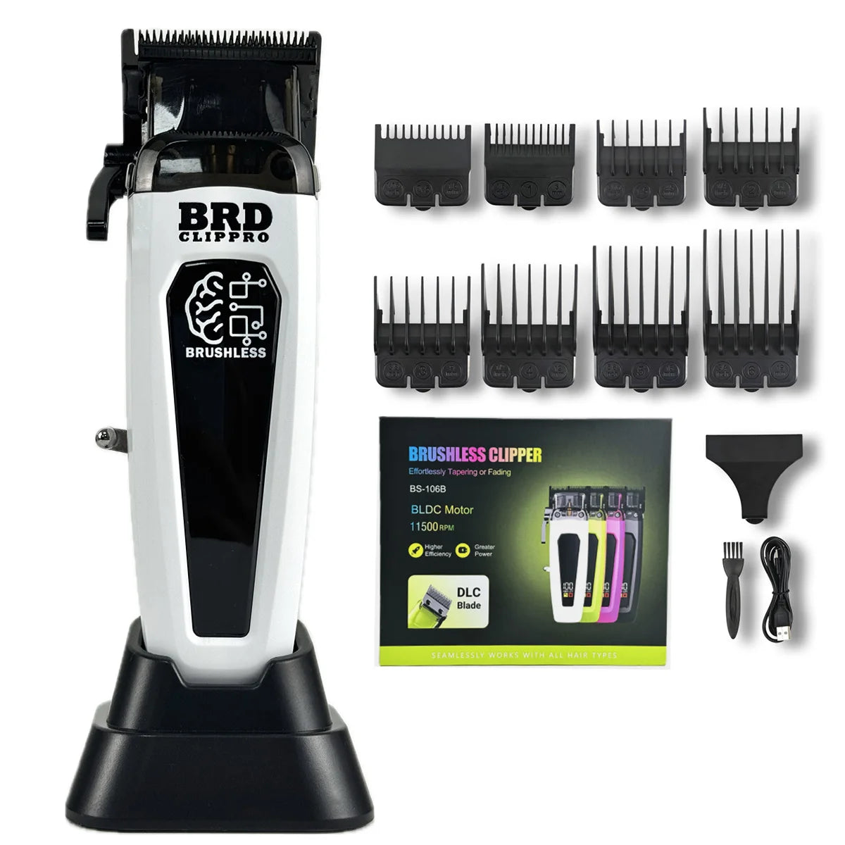BRDCLIP 7500RPM Brushless Motor Professional Hair Clipper Barber Hair Cutting Machine Kit Salon Hair Trimmer for Men 106 078
