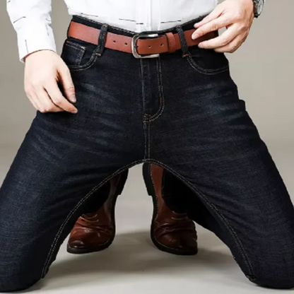 Men Jeans Stretch Skinny Denim Pants Solid Color Black Blue Spring Luxury Street Harajuku Hip-Hop Style Slim Fit Trousers Brand