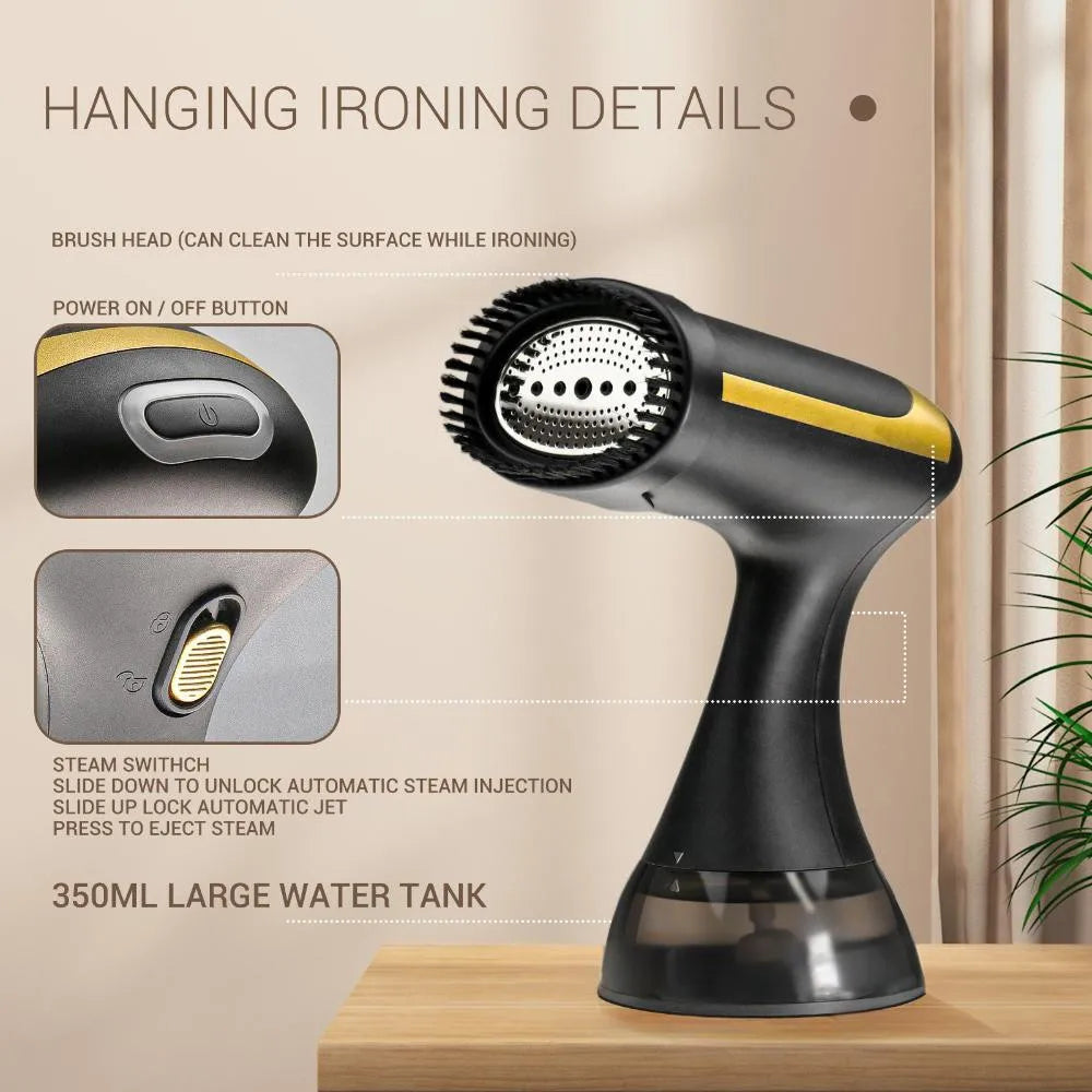 1500W Handheld Steamer for Clothes 350ml Water Tank Quick Heat Garment Steamer