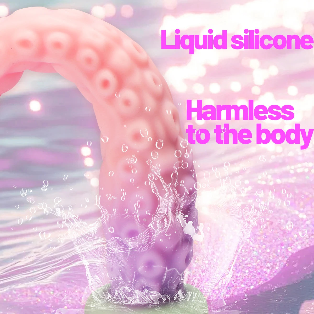 Liquid Silicone Long Anal Plug Octopus Tentacles Adult Sex Toy Clitoris Anus Stimulation Powerful Suction Cups To Free up Hands.