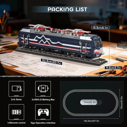Mould King 12045 Technical Vectron MS Electric Locomotive Building Blocks Set Remote Control Cargo Train Toy for Collection
