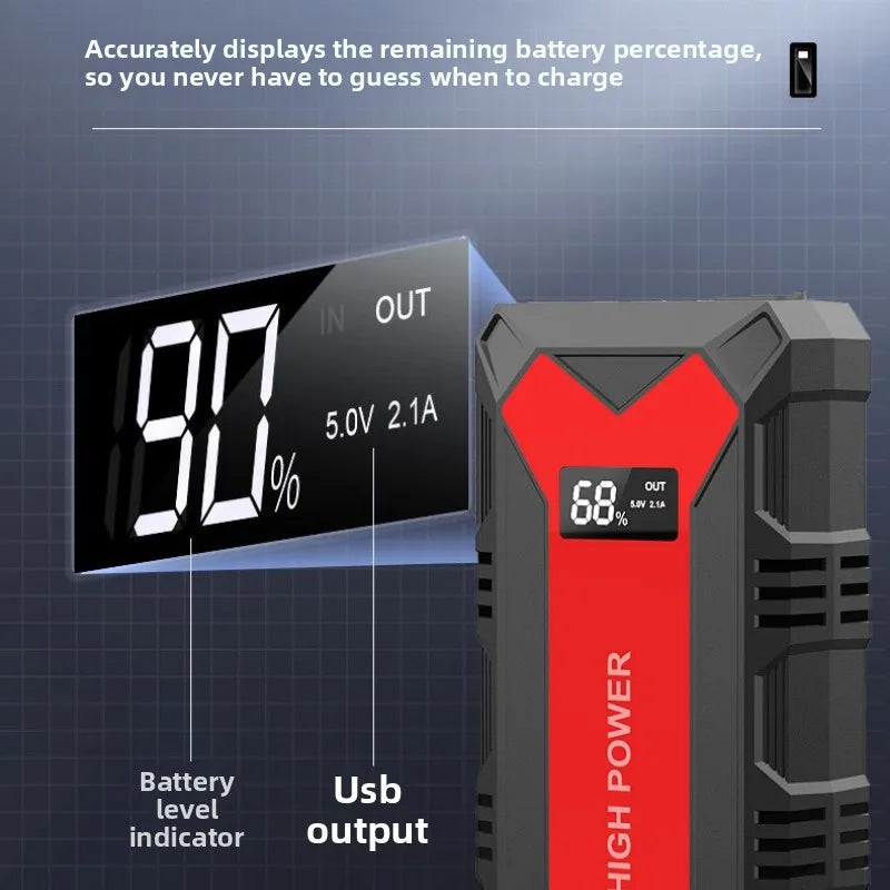 CEYYOR 12V 3IN1 Booster Jump Starter for Petrol Diesel Car.Portable Jump Starter Car Battery with LED Light and USB Port,점프스타터