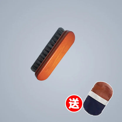 Soft Bristle Horse Hair Brush Shoe Cleaner Stain Remover for Velvet Matte Leather Dusting And Polishing