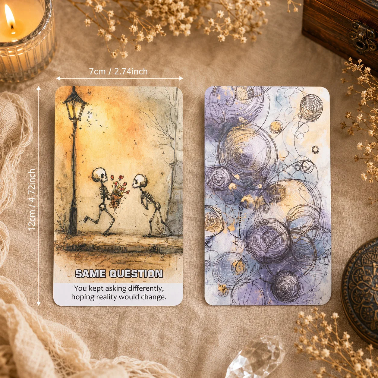 54 Card Deck, 13x8 Cm Oracle Cards, The Pattern Break Card Game, Explore Repeating Cycles, Self-Discovery Playing Cards