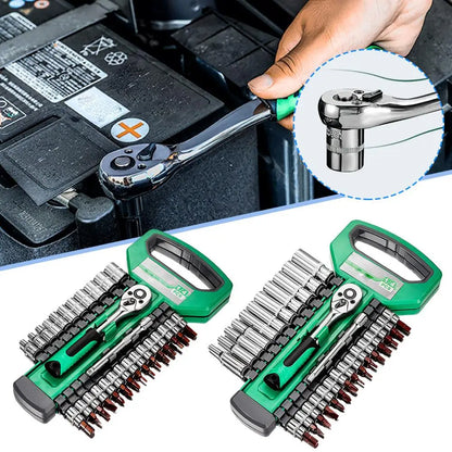 Industrial Grade Socket Key Set, Convenient Car Repair Tool, Manual Tool, Set Key,Cathrac KeySet 1/4 3/8 1/2 Car Repair Key Tool