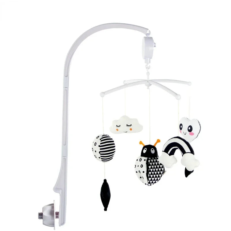 Baby Rattles Crib Mobiles Toy Holder Rotating Mobile Bed Bell Musical Box 0-12 Months Newborn Infant Baby Toys Rattles Bracket