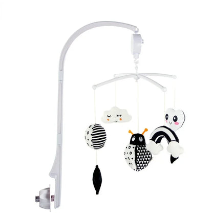 Baby Rattles Crib Mobiles Toy Holder Rotating Mobile Bed Bell Musical Box 0-12 Months Newborn Infant Baby Toys Rattles Bracket