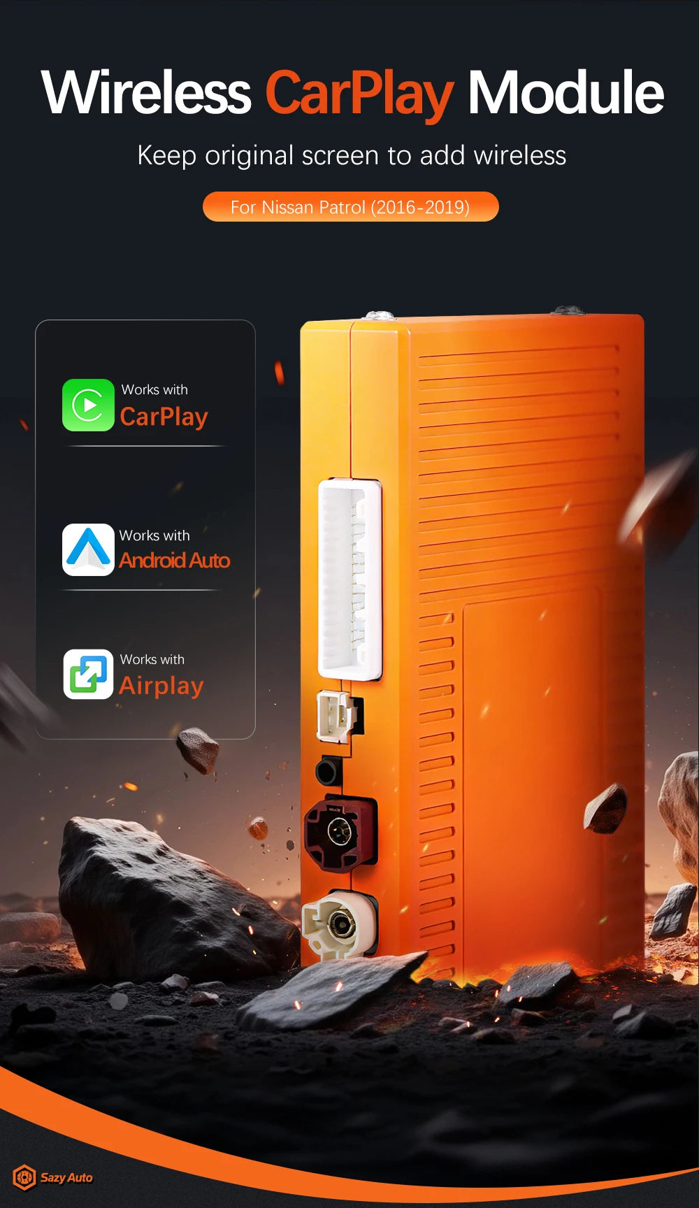 Wireless CarPlay Module For Nissan Pathfinder 2013-2019 QX60 QX70 QX80 Android Auto Car Play
