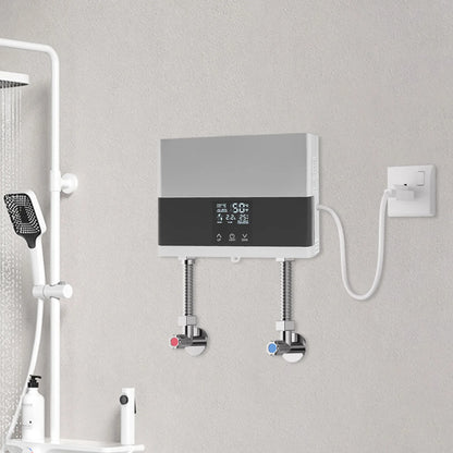 110V 4000W Mini Electric Water Heater,Silver/Gold ABS Instant Hot Water Heater with Remote Control for Kitchens