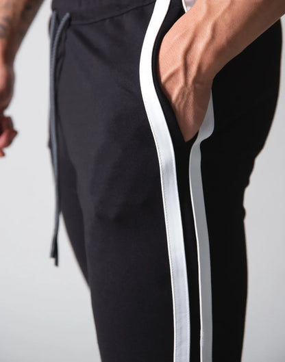 Black Joggers Sweatpants Men Casual Pants Gym Fitness Workout Sportswear Trousers Autumn Male Crossfit Running Sport Trackpants