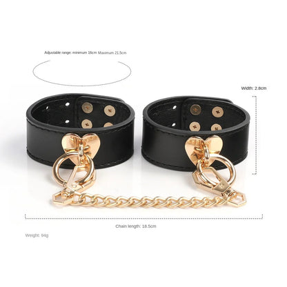 Erotic Sex Toys Leather 8 PCS BDSM Bondage Set with Case Adult Sex Games Restraints Kit Exotic Bondage Gear for Couples Sex Shop