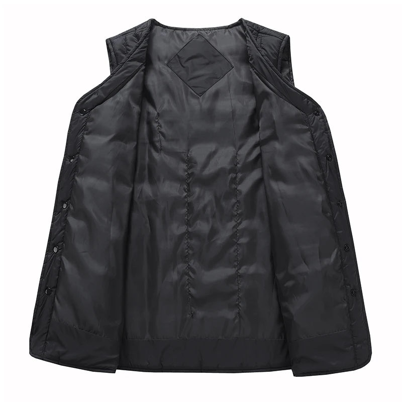 New Winter Fashion Versatile 5-Zone Intelligent Heating Vest For Men Outdoor Warmth USB Heating Waistcoat Coat (No Power Bank)