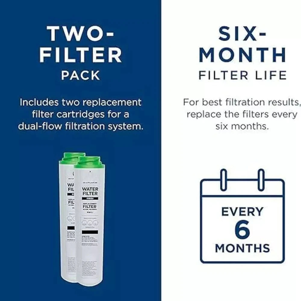Under Sink Water Filter Replacement for GE FQK2J FQK1K GXSV65R GQSV65R 300Gallons Dual Flow Drinking Water Replacement Filters