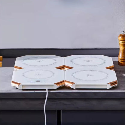 220V Electric Heating Board Home Appliance Splice Stackable Heat Preservation Automatic Thermostatic Desktop Warm Dishes Board