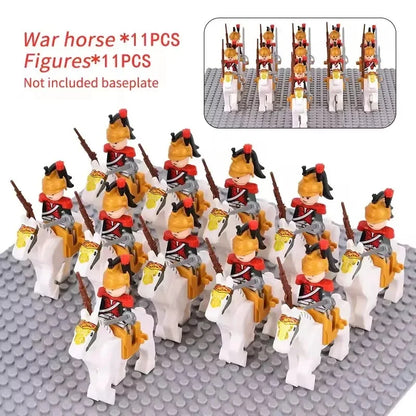 MOC Historical Military Building Blocks Figures Napoleonic Wars British Infantry Soldiers Rifle DIY Brick Toys For Birthday Gift
