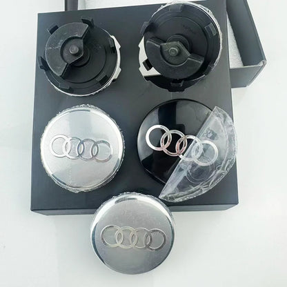 Car Floating 4pcs 60/61/68/69mm Wheel Hub Caps Hubcap Badge Styling For Audi B5 B6 B7 B8 A3 8P 8V 8L A5 A6 C6 C5 C7 A1 A7 A8 Q