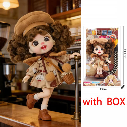 13cm Bjd Doll Trendy Collectible Toy Four Series Styles Changeable Outfit Phone Backpack Pendant Free Dopamine Color Lanyard Mul