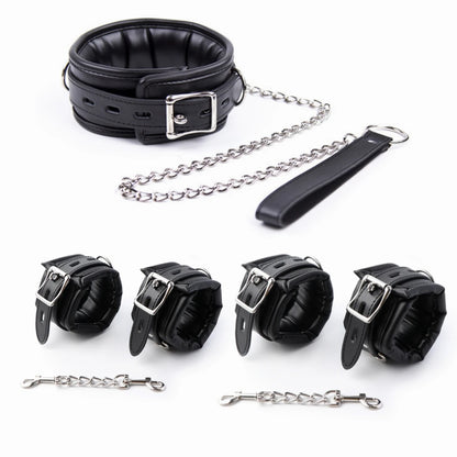 Bondage Kits Extendable Products Leather Restraint Set Handcuffs Ankle Cuffs Bdsm Toys For Couples Women 18 Adult Games