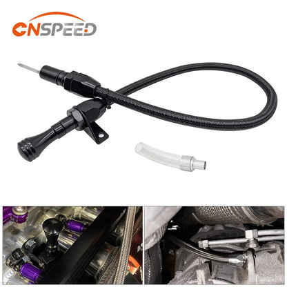CNSPEED Oil Dipstick Tube with Stainless Steel Black Housing For GM 4L60E 4L80E Transmission Dipstick LS LS1 LS3 LS6 LSX Engine