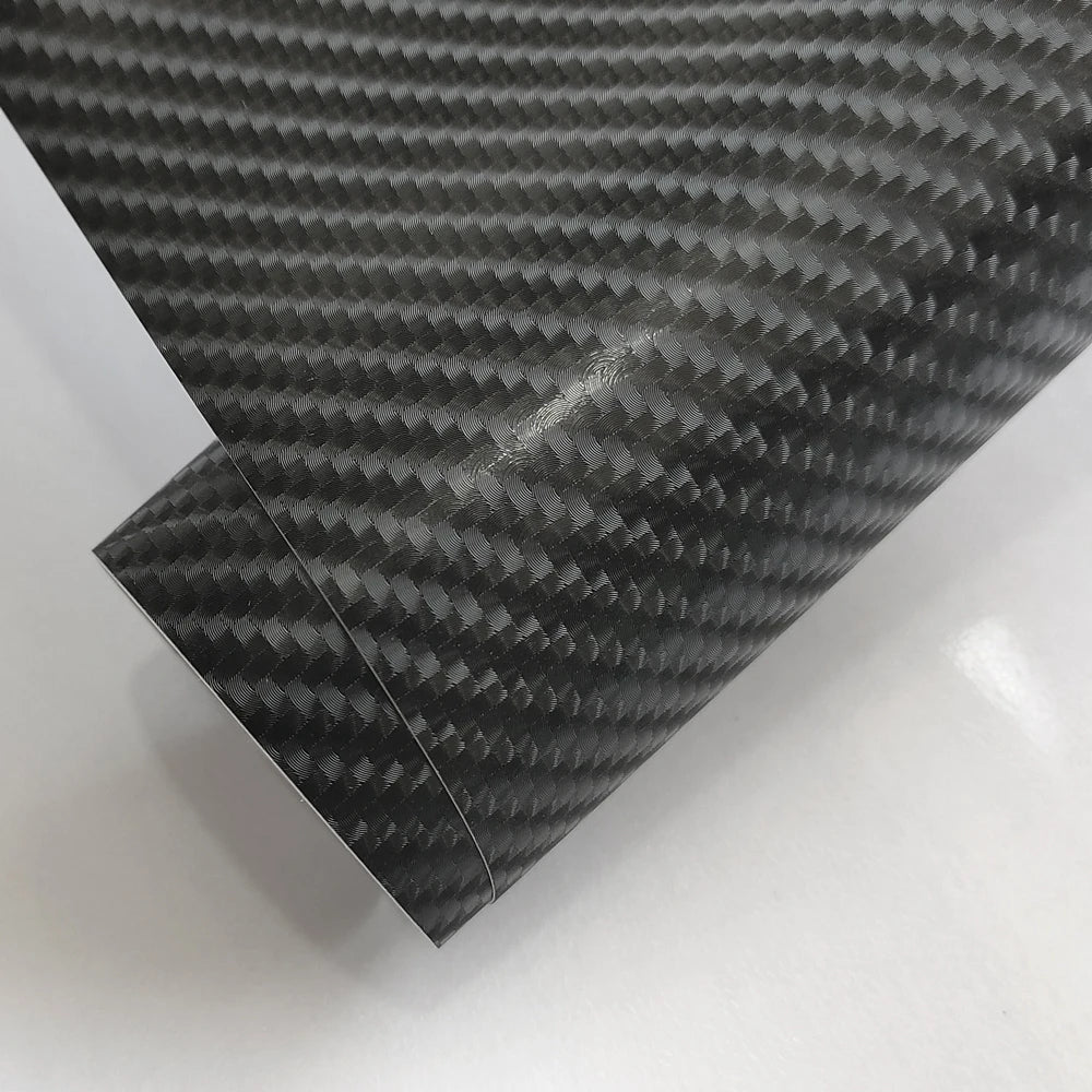 10/20/30/40/50*152cm Black Matte 3D 4D 5D Carbon Fiber Vinyl Car Wraps Auto Satin Film Vehicle Sticker with Different Size/Roll