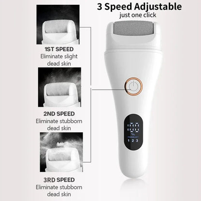 NEW Electric Callus Remover Professional Foot Polisher Pedicure Machine Tools Rechargeable 3 Speed Heel Scrubber 3 Grinder Heads