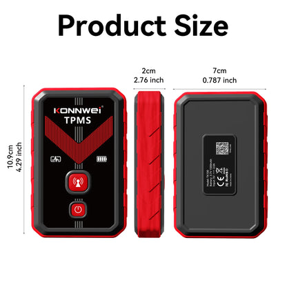 2026 KONNWEI TK100 TPMS Car Tire Pressure Diagnostic Tool Relearn Program 2PCS 315/433Mhz Sensor For ios Android TPMS Programing
