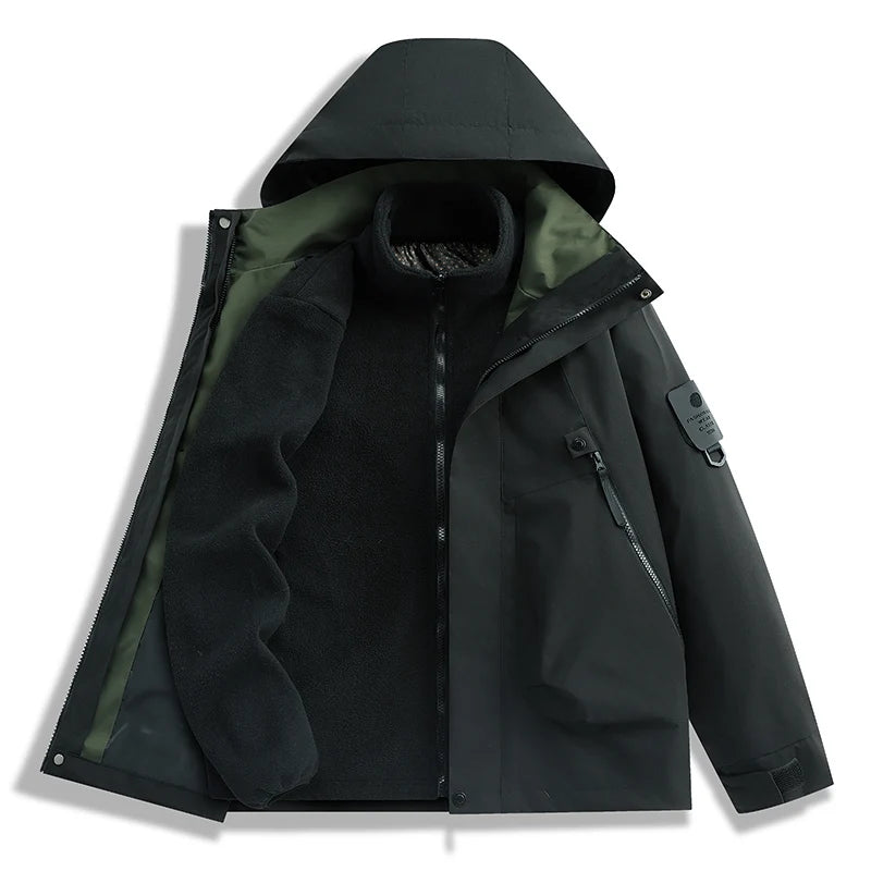 Paul 2026 Men's Thickened down Cotton Jacket Hooded Warm Workwear Ultra-Thick Outerwear Fashionable Urban Style Polyester Fiber