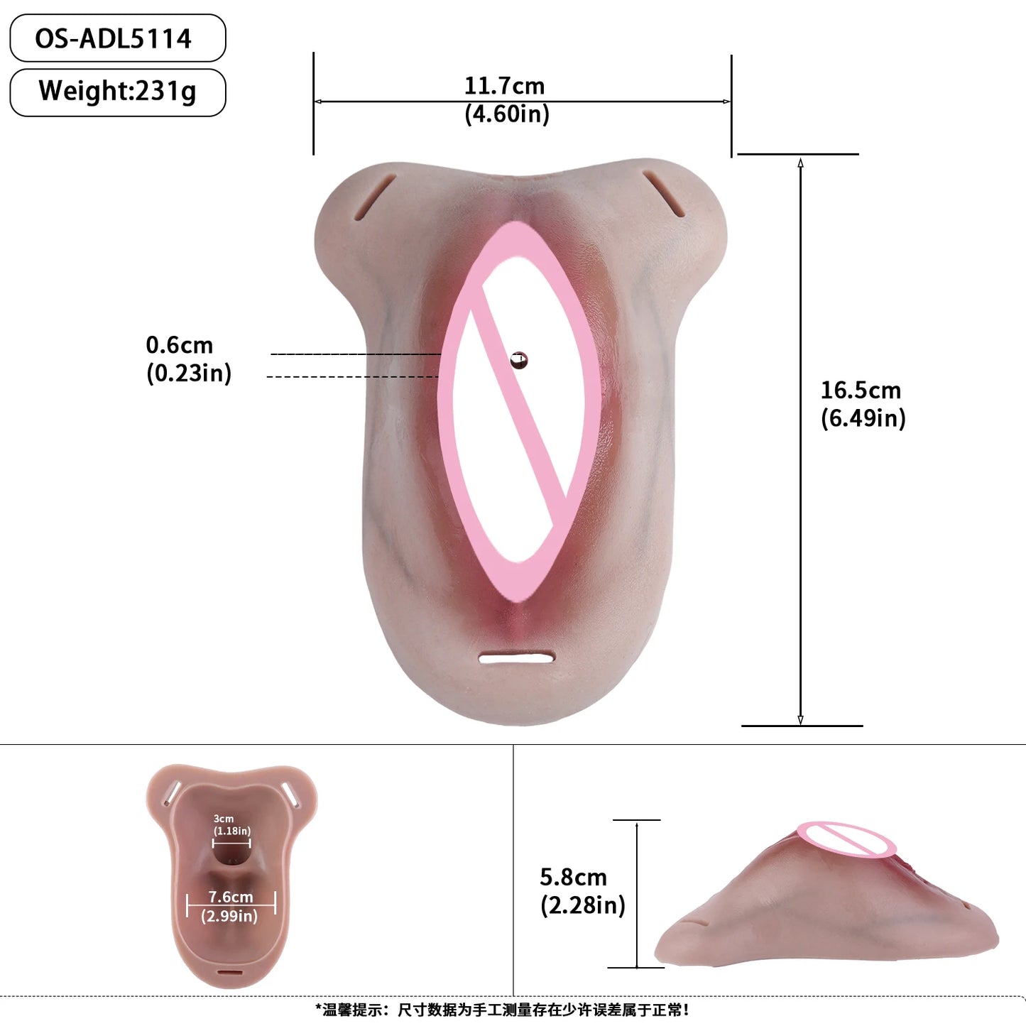 ANOSX Multi-functional Vagina Pad Silicone Chastity Cage Imitation Clitoral Pants Penis Sleeve With Urethra Hole Sex Toy For Men