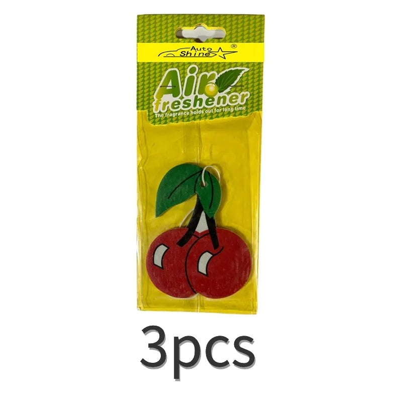3-80pcs Car Air Freshener Natural scented tea paper Cone Hanging perfume vanilia fragrance Fruit car accessories interior