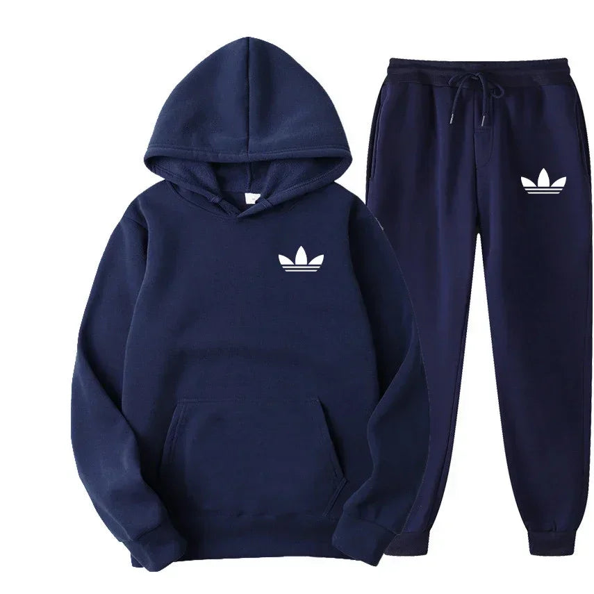2025 New Men's Fashion Casual Tracksuits Outdoor Jogging Hooded Sets Sports Luxury Hoodie + Pants Suit Clothing