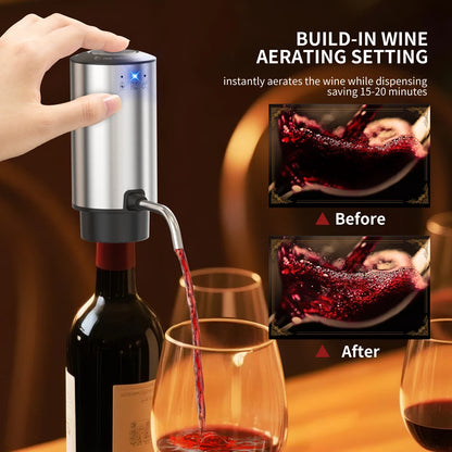 Rechargeable Electric Wine Aerator Dispenser Automatic Wine Decanter Intelligent Electric Wine Dispenser Party Kitchen Tool Gift