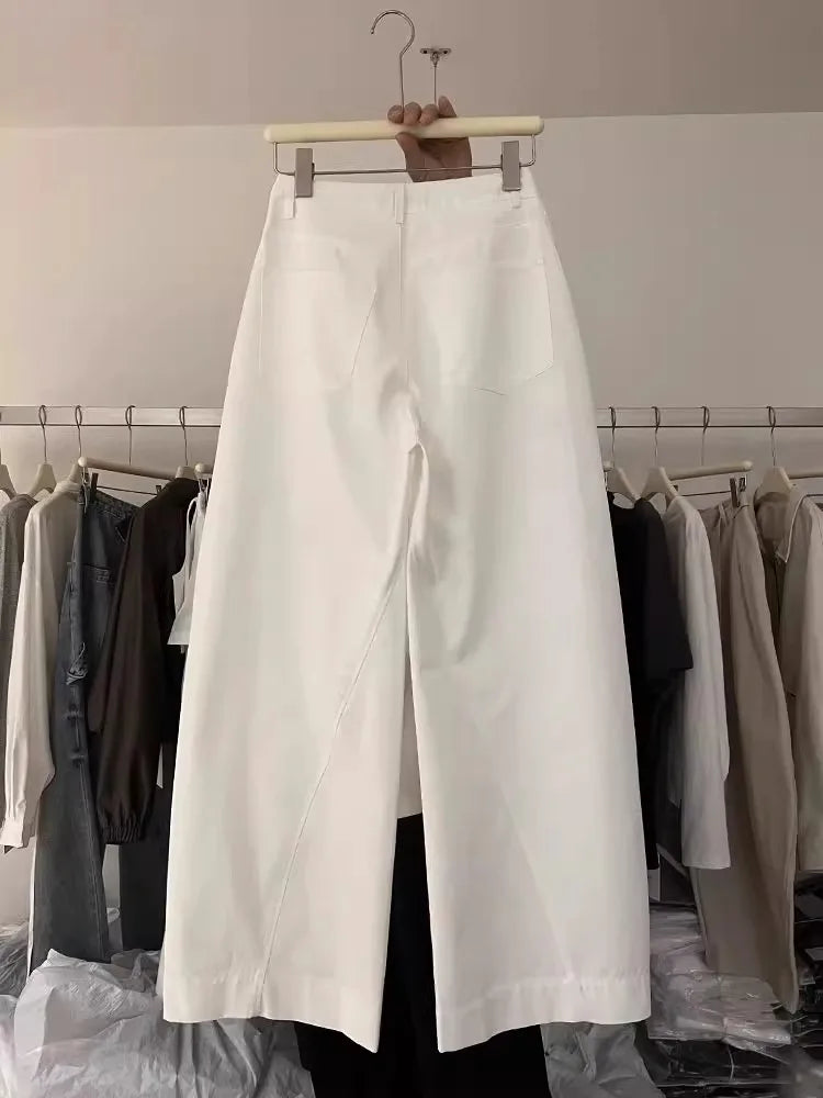 Korean Style Casual Pants Women's Summer New Large Size Fat MM Loose Hip Covering Slimming Wide Leg Long Pants